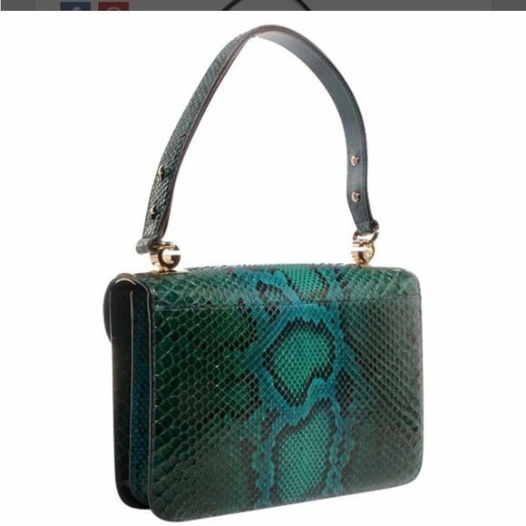 Gucci Real Python Green Medium Shoulder Bag - Picture 6 of 16